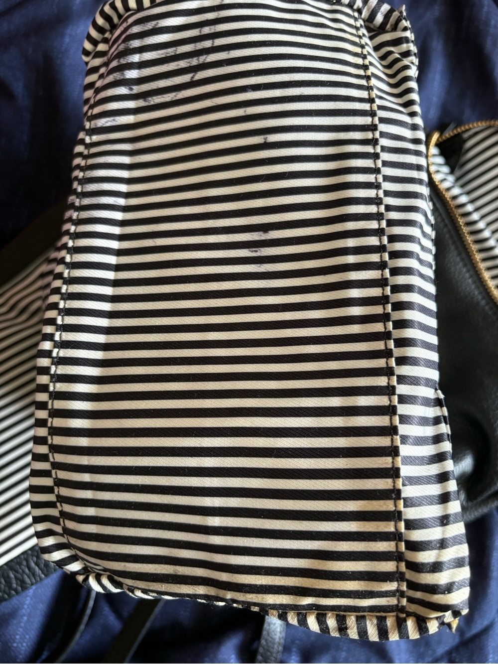 kate spade black pebbled leather mini backpack with gold logo - Picture 8 of 10